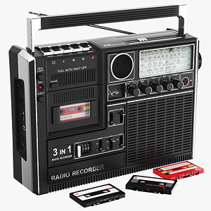 Detailed Radio Black 3D model