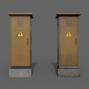 3D model PBR Electric Box Brown V2