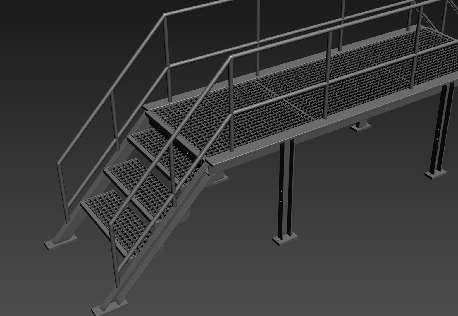 Rolling ladder 3D model TurboSquid 1968654