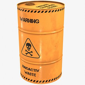 3D Radioactive Waste Barrel model