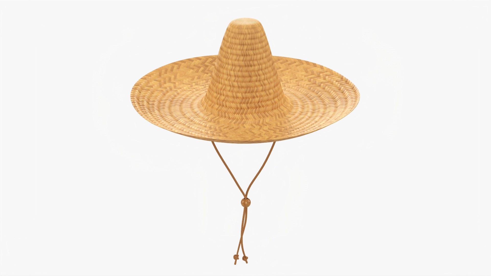 3D Model Sombrero Straw Hat Brown - TurboSquid 1766478