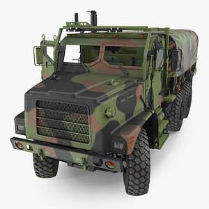 3D model military medium cargo truck