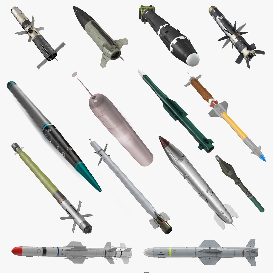 Millitary Missiles and Rockets Collection 5 3D model preview
