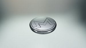 xmr UI logo icon cryptocurrency Monero digital currency 6pack Low-poly 3D model 2 2