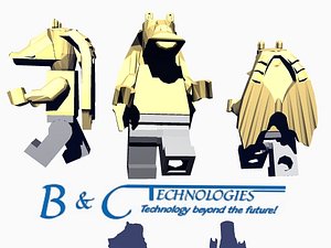 free lego gungan 3d model