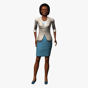 3d obj michelle obama