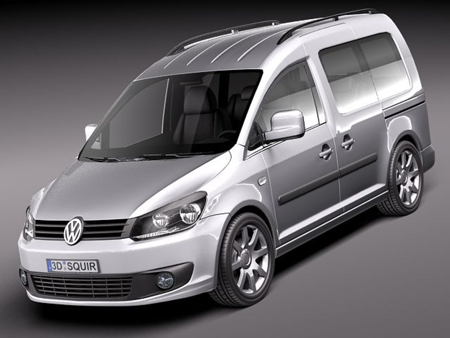 volkswagen caddy van minivan obj