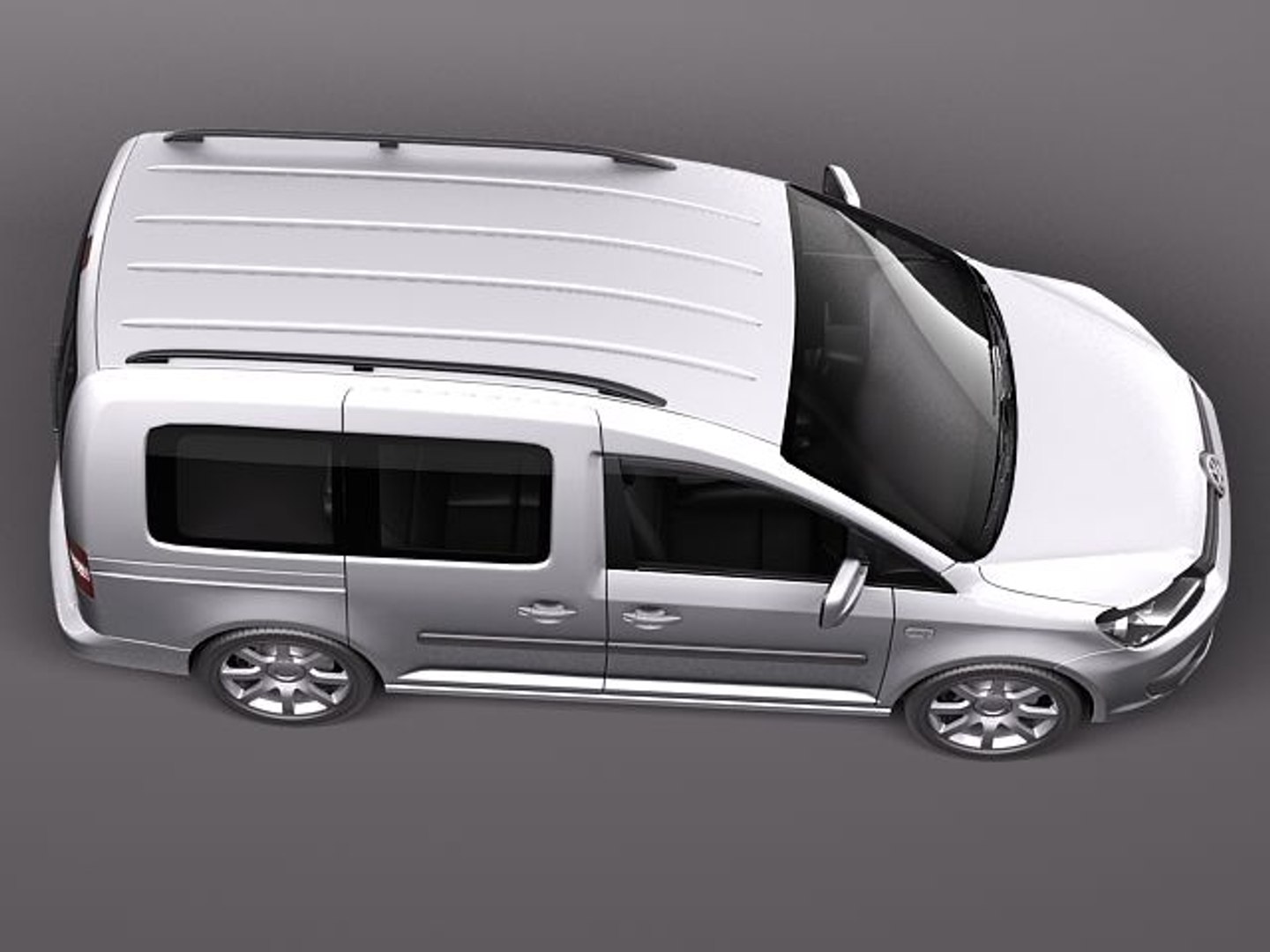 volkswagen caddy van minivan obj