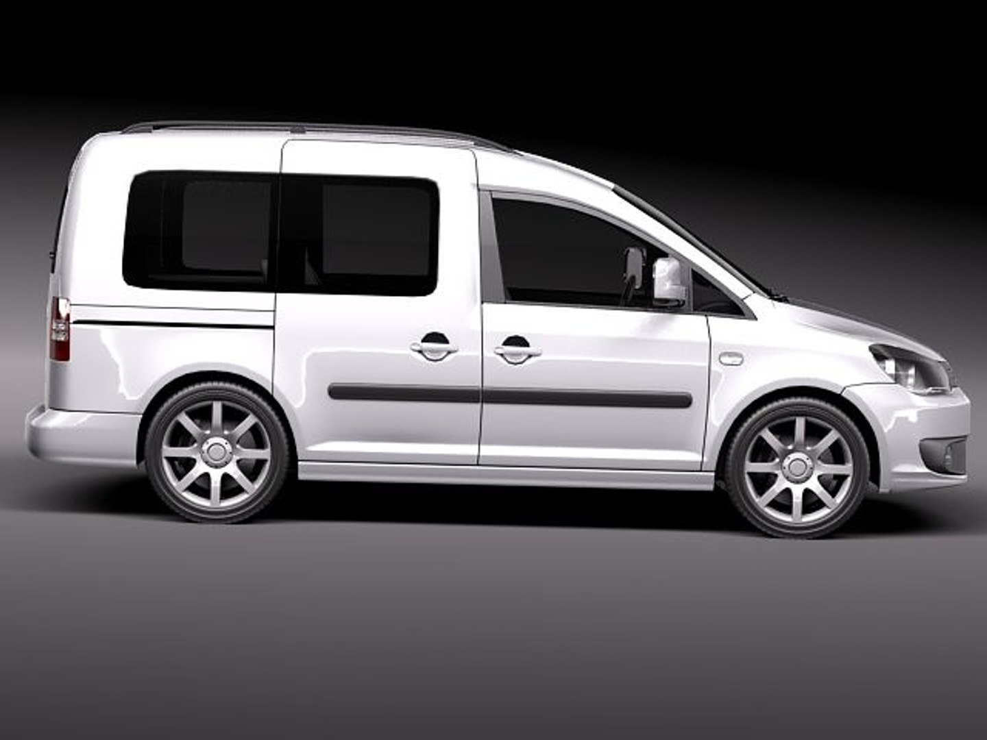 volkswagen caddy van minivan obj