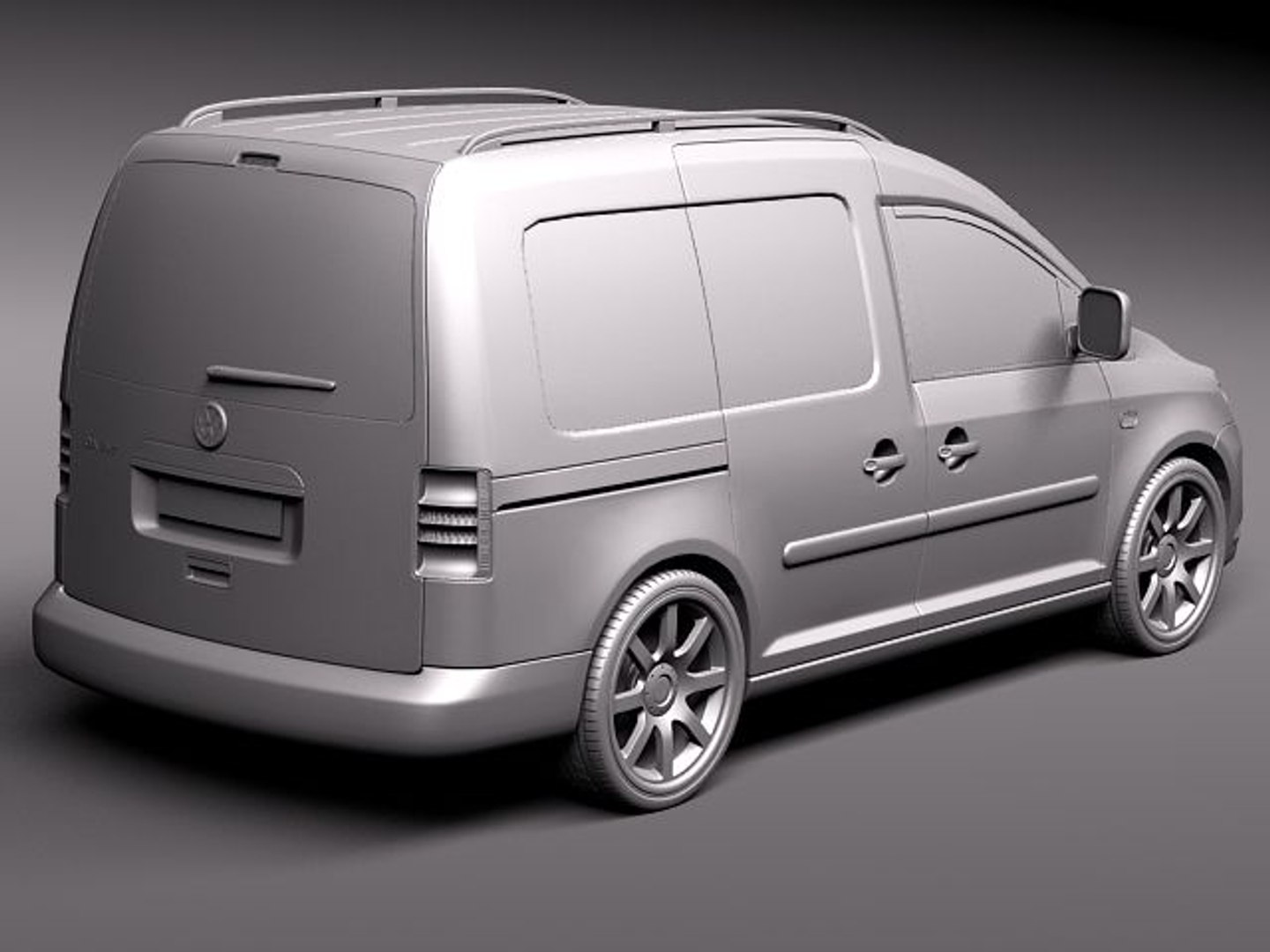volkswagen caddy van minivan obj