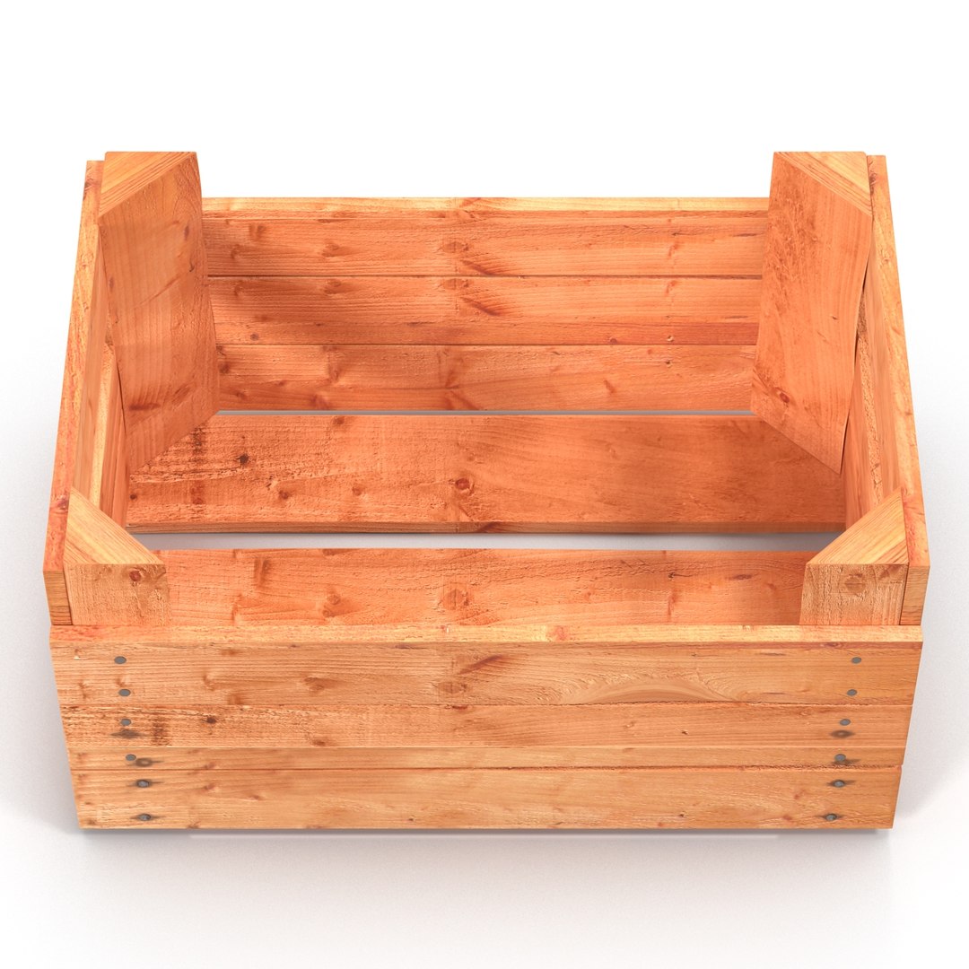 wooden fruit crate 3d max