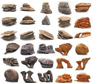 Alien  Martian Rocks Mega Pack - 30 Scanned Extraterrestrial Assets 3D model