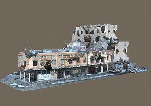 3D abandoned building model