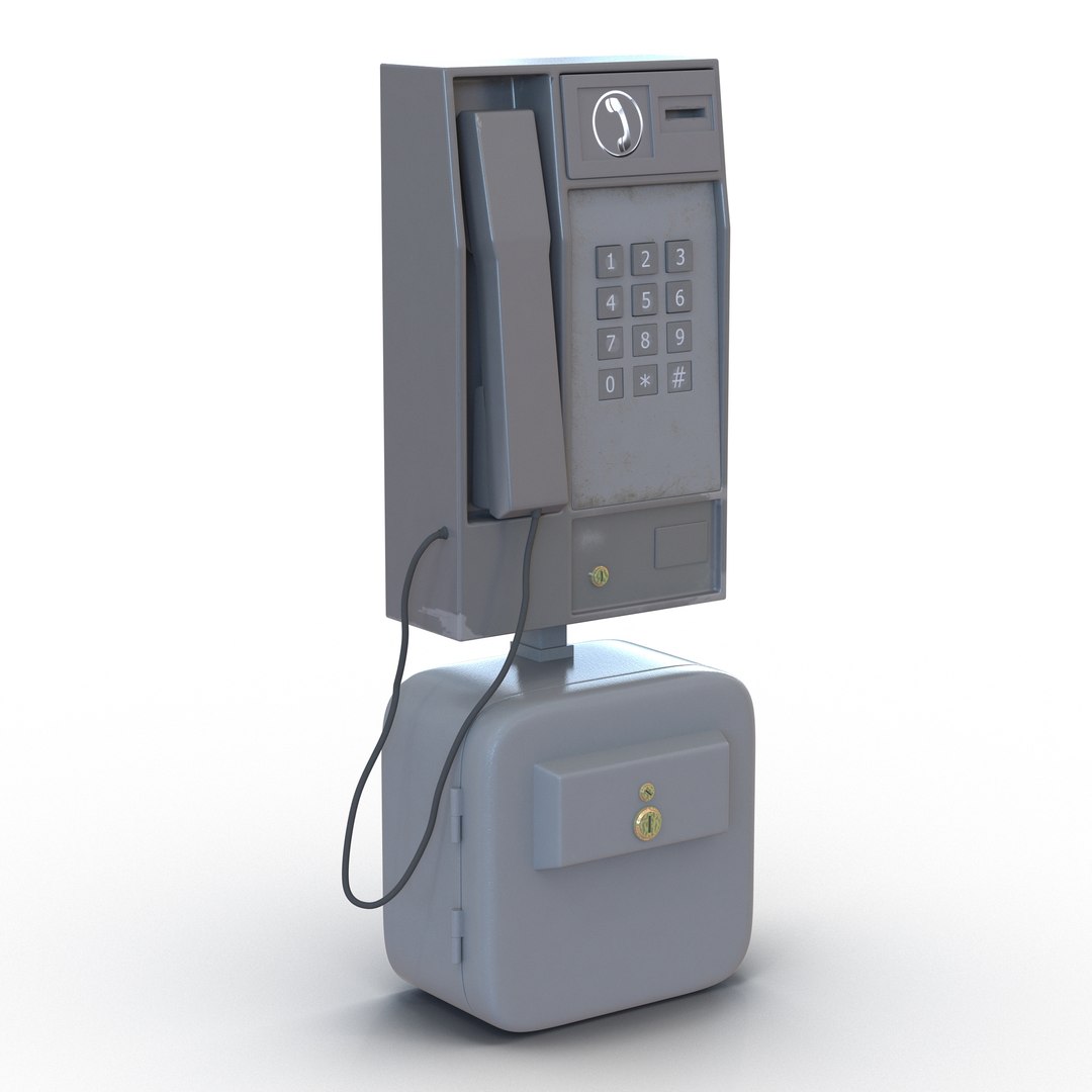 Pay Phone 3D Model 3D model preview