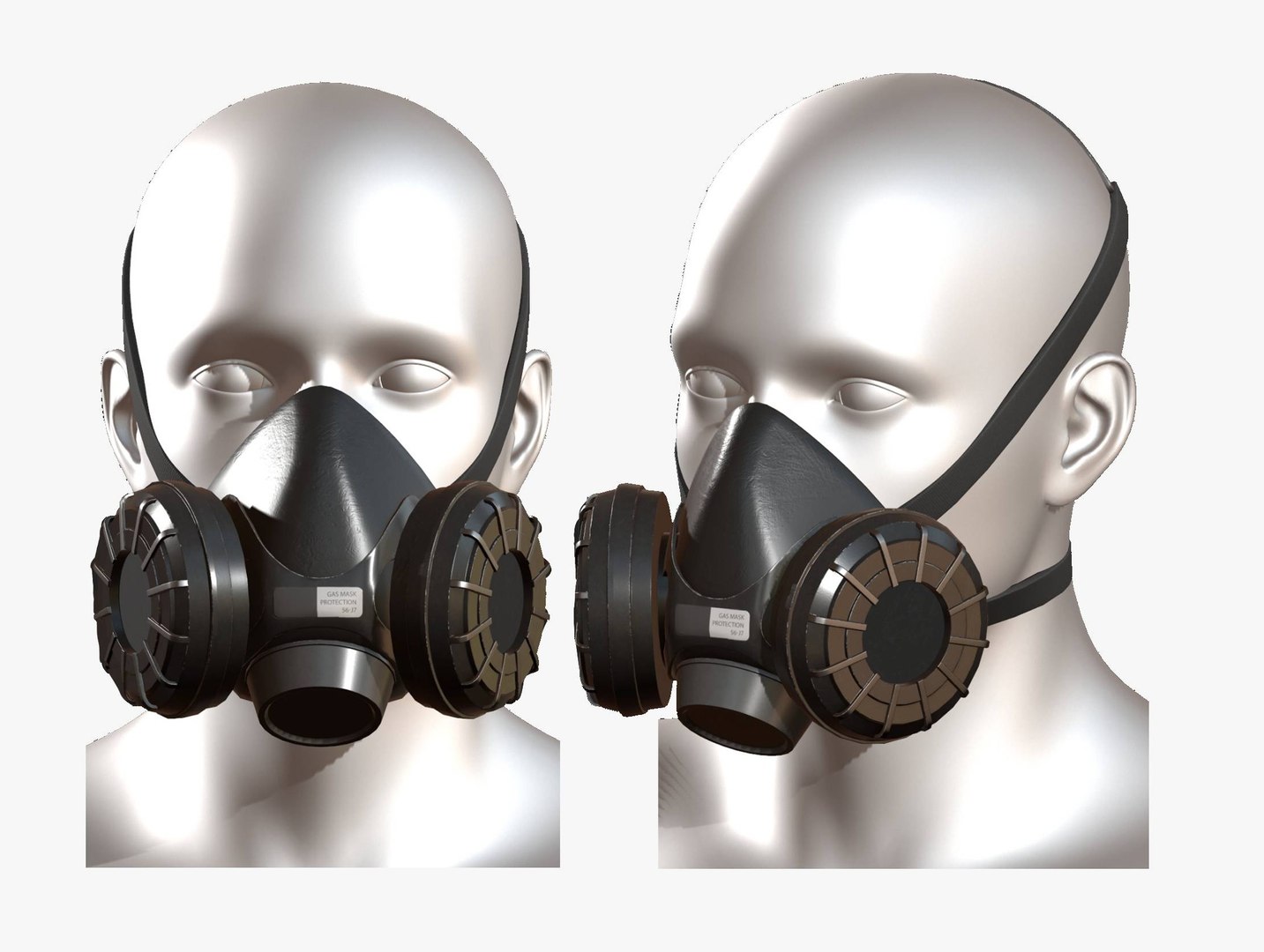 3D gas mask model - TurboSquid 1562190