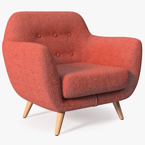 Red Loa Armchair 3D model