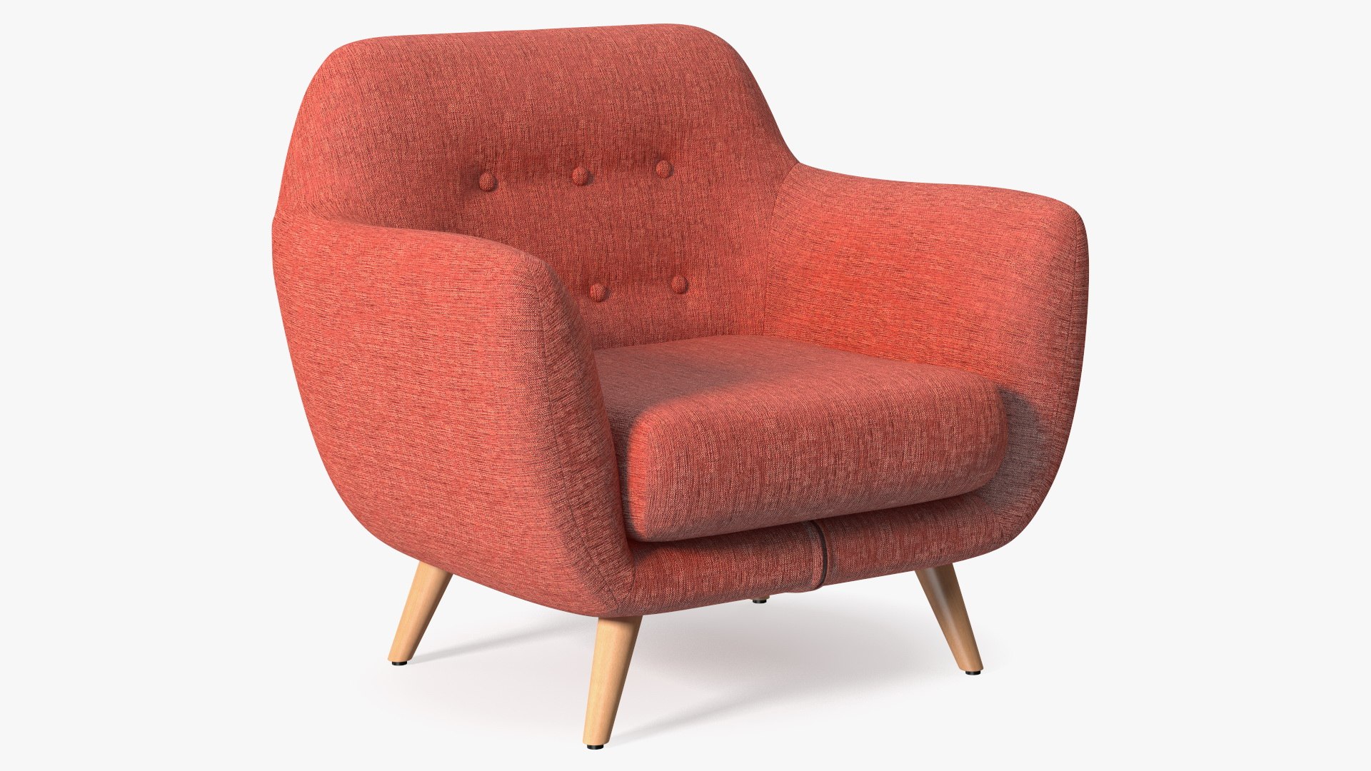Red Loa Armchair 3D model preview
