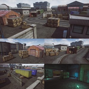 FPS Mobile Game Map v1 with assets Unreal