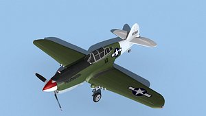 Curtiss P-40F Warhawk V03 USAAF 3D model