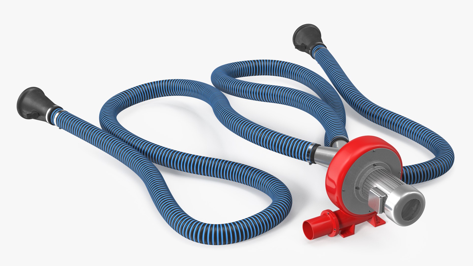 Exhaust Fume Extraction System Twin Duct 3D model preview