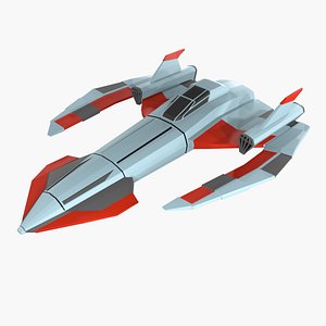 Low-poly spaceship