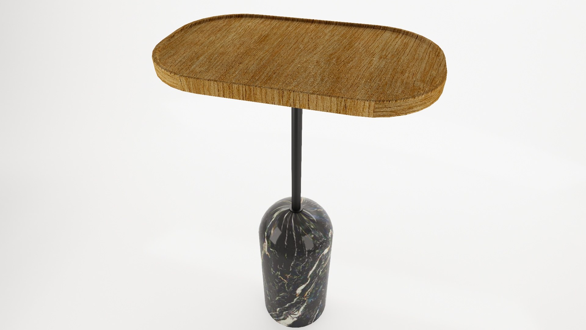 3D Model Elliptical Wooden Table - TurboSquid 1718377
