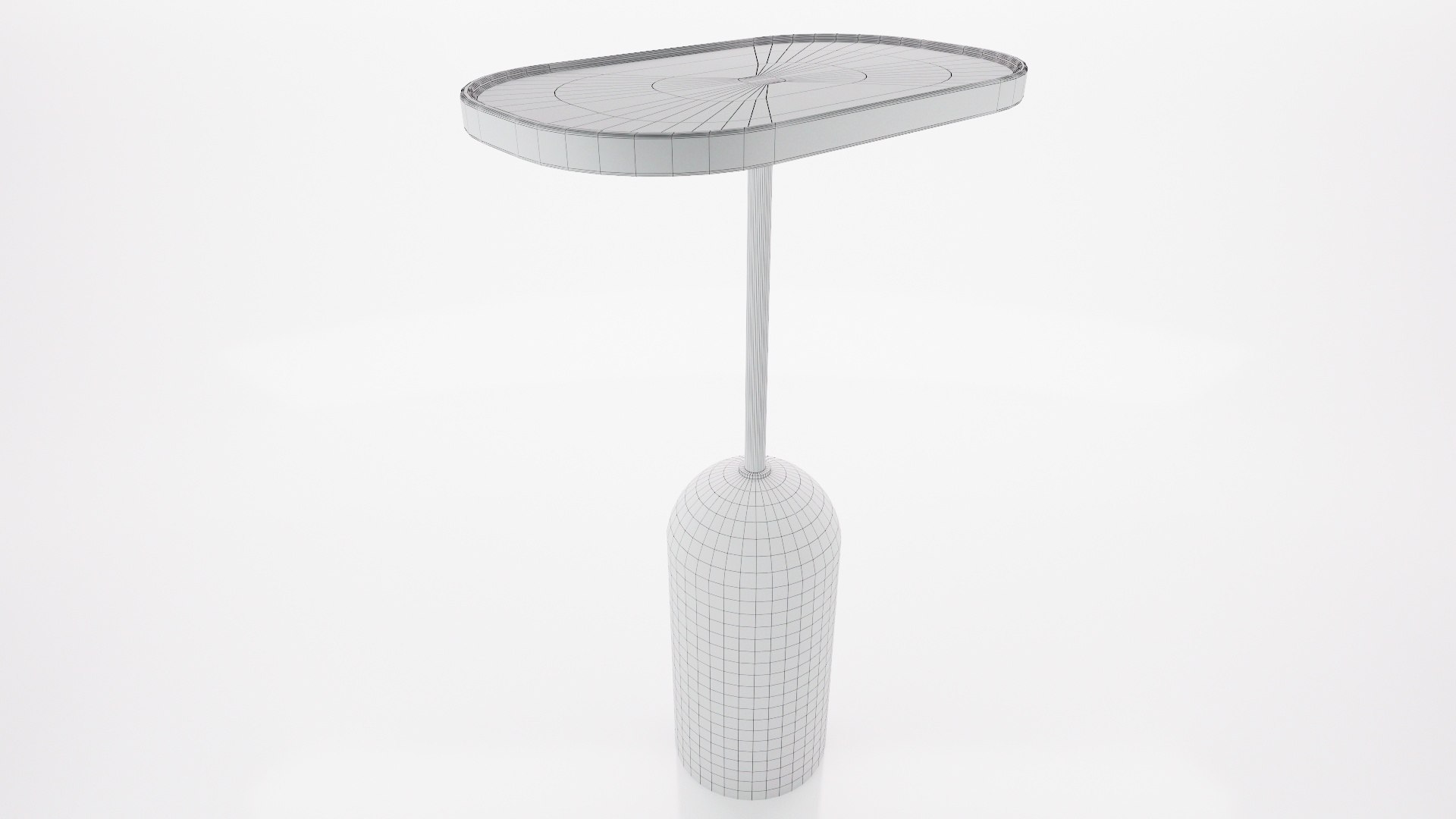 3D Model Elliptical Wooden Table - TurboSquid 1718377