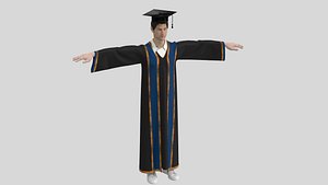 Graduation Outfit 3D  Zprj ProjectOBJ  FBX