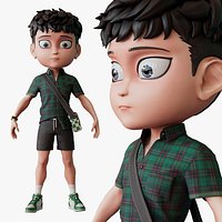ChibiCaroGreen with Shirt shorts Snecker Style