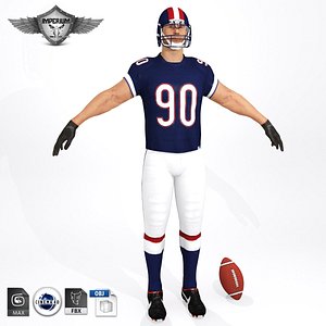 c4d american football player