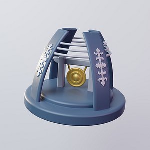 Gong Icon 3D Illustration 3D model