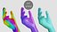 hand anatomy 01 pose 3D model