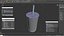 Bubble Tea Erdbeerbecher mit Strohhalm, rosa