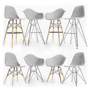 Eames Plastic Side Chairs GRAY