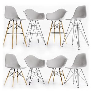 Eames Plastic Side Chairs GRAY