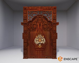 GEBYOK INDONESIAN BALINESE TRADITIONAL DOORS 3D model