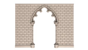Gothic wall 3D model