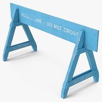 Police Wooden Traffic Barricade Old