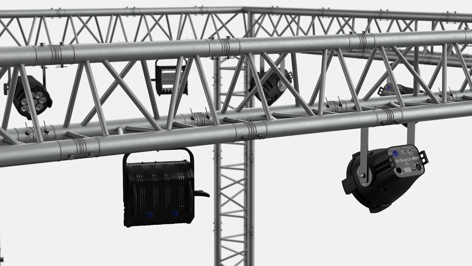 Truss Modular Lighting System Model - TurboSquid 2302453
