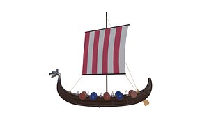 3D Viking ship model