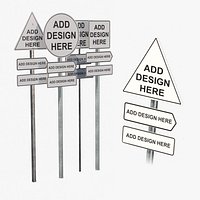 Road Signs Assemblies - Customizable Core Shape Set