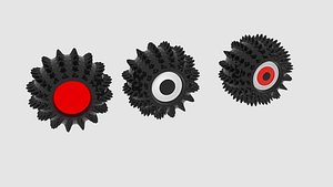 3D spike eye monster