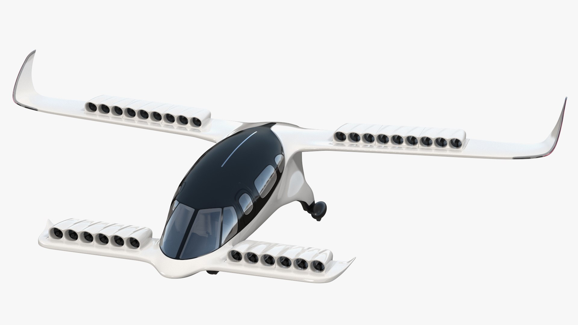 Lilium Jet Phoenix White Rigged for Cinema 4D 3D model preview