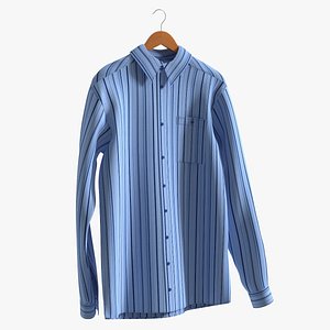3D Striped Dress Shirt on Hanger
