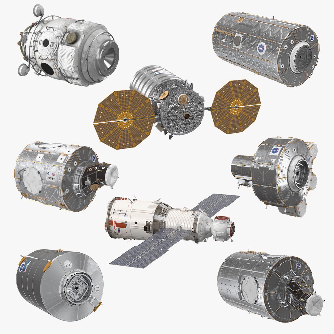 ISS Modules Collection 6 3D model preview