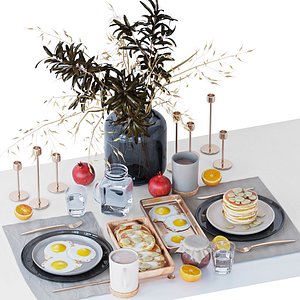 Tableware set 3D model