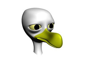 cartoon seagull 3d model
