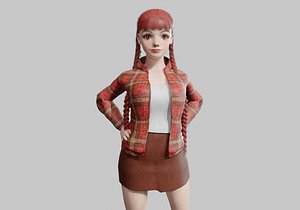 3D sweet cute Woman V36191 model