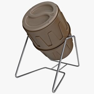compost bin suncast tumbling 3d model