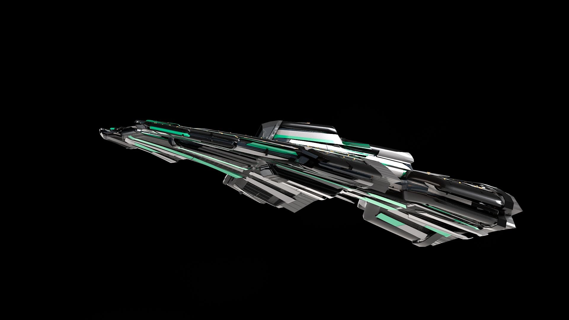 3D Lowpoly Sci Fi Spaceship Space Craft Air Vehicle 33 Model ...